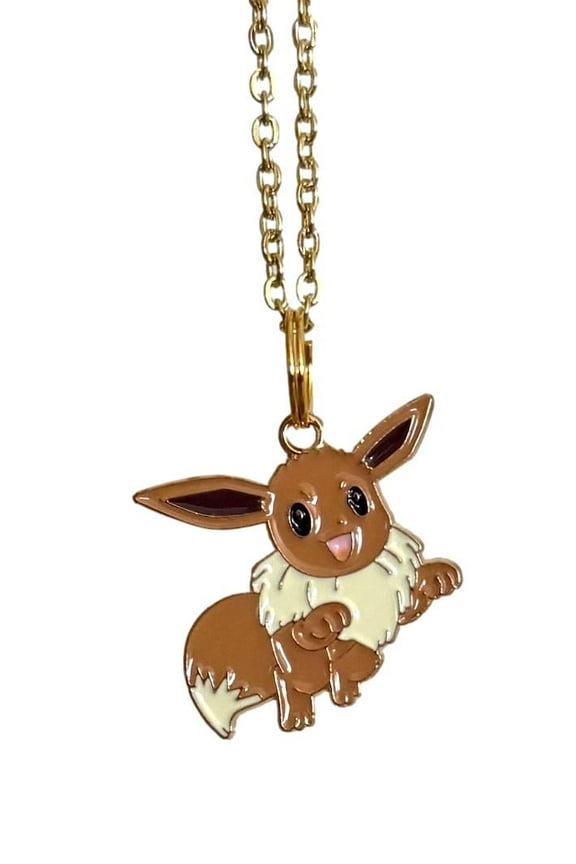 Pokmon Eevee Enamel Necklace Cartoon Character Pendant Fashion Jewelry