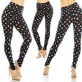 thumbnail image 1 of Eevee Women's Ultra Soft Patterned Leggings - One Size Fun Polka Dots, 1 of 1