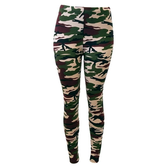 Eevee Women's Ultra Soft Patterned Leggings - One Size Jungle Camo