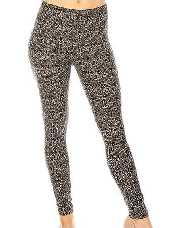 Women's Ultra Soft Patterned Leggings - One Size Static Plaid
