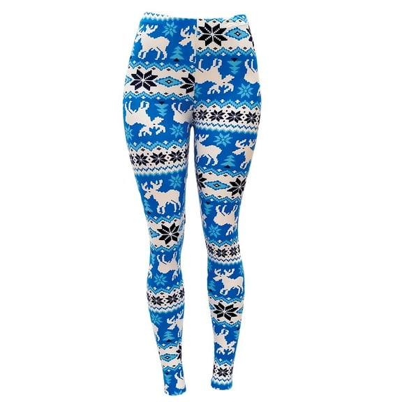 Eevee Women's Ultra Soft Patterned Leggings - One Size White Mooses