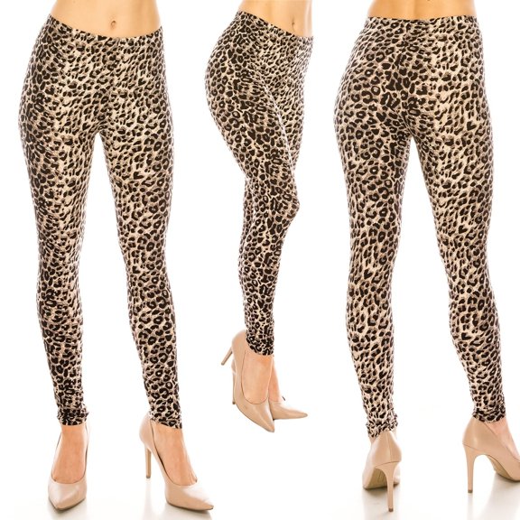 Eevee Women's Ultra Soft Patterned Leggings - One Size Wild Leopard