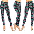 thumbnail image 1 of Eevee Women's Ultra Soft Patterned Leggings - Plus Size Blue Pineapple, 1 of 3