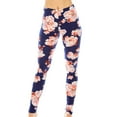 thumbnail image 1 of Eevee Women's Ultra Soft Patterned Leggings - Plus Size Pink Flower, 1 of 2