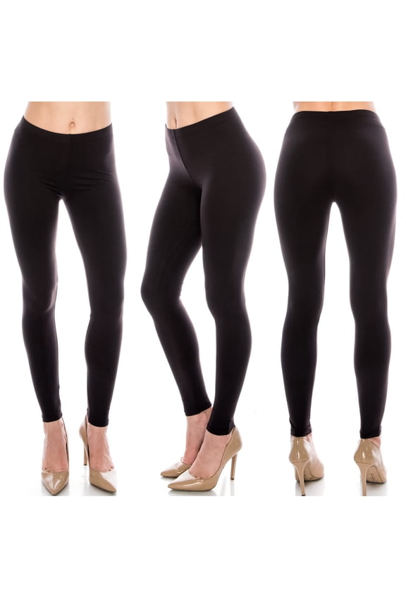 Women's Ultra Soft Solid & Patterned Leggings - One Size - Black