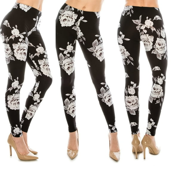 Eevee Women's Ultra Soft Solid & Patterned Leggings - One Size Vintage Rose