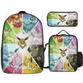 thumbnail image 1 of Eeveel_ution Anime Print School Bag 3 Pcs Set, Backpack, Lunch Bag, Pencil Storage Bag, 1 of 8
