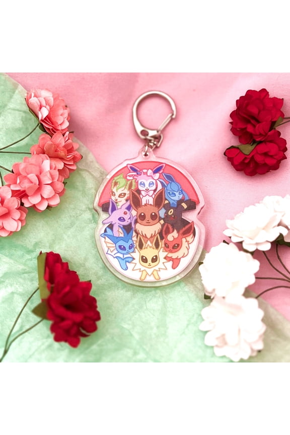 Eeveelutions Charm | 2.5 Double Sided Acrylic Charm" (1 keychain)