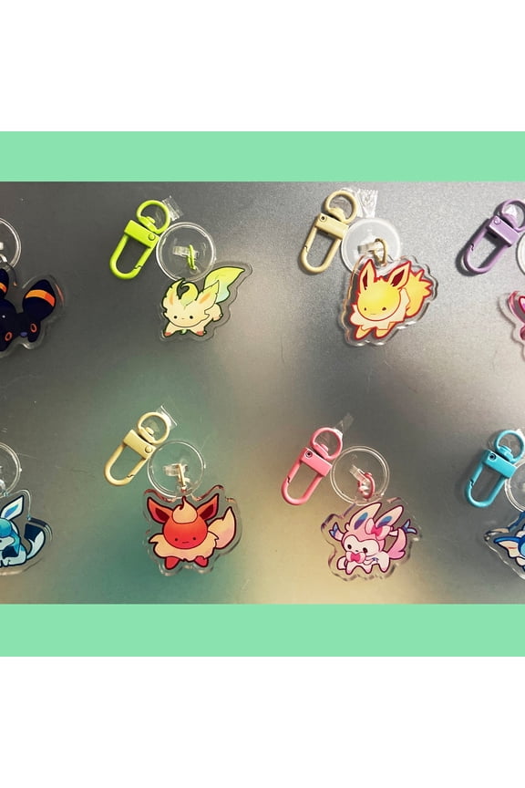 Eeveelutions Keychain | 2.5-1.5" Double-sided Acrylic Keychain" (1 keychain)