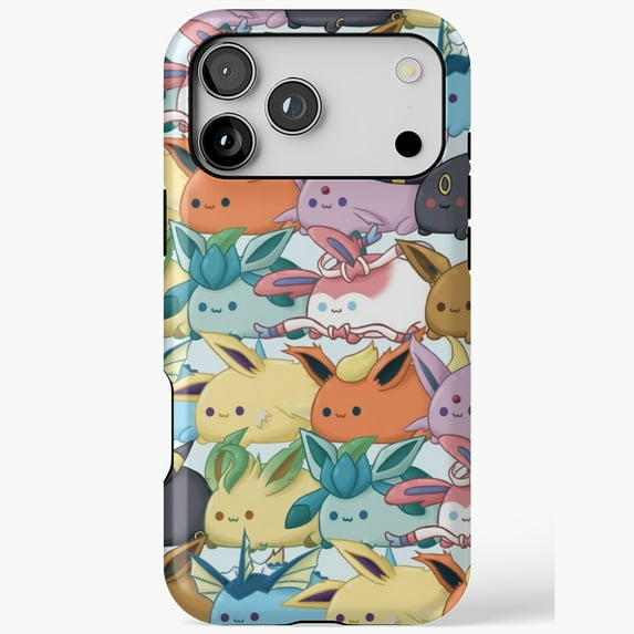 Eeveelutions Nuggets Pokemon Food iPhone Case 17 through 11 Pro Max