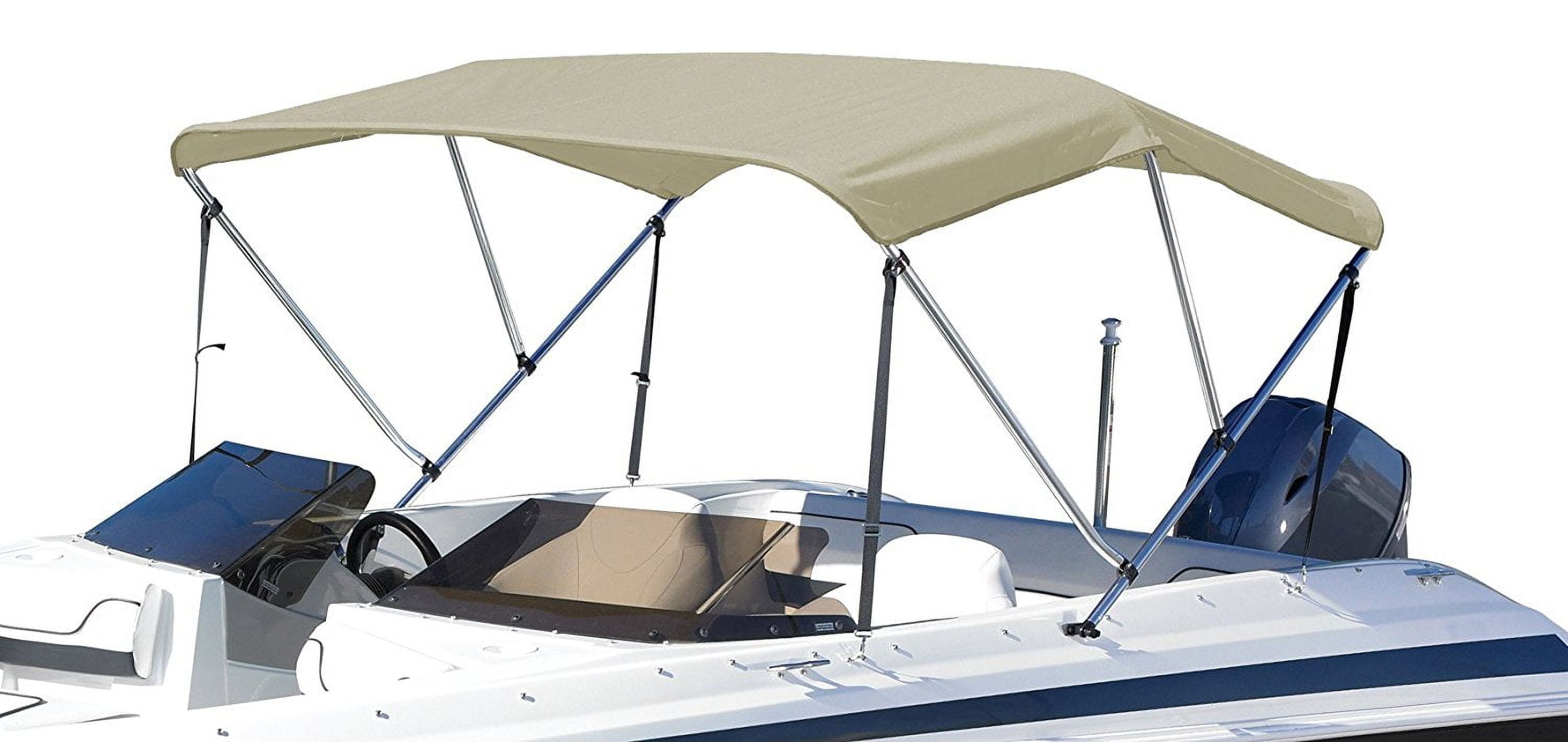 Eevelle 3 Bow Bimini Boat Top with Hardware 72"Lx73"78"Wx46"H
