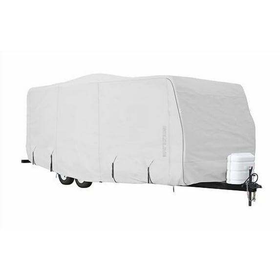 Eevelle Goldline Travel Trailer RV Cover - Waterproof, Heavy Duty, Marine Grade Protection, UV Resistant, Durable & Breathable Design, Anti-Rot Fabric