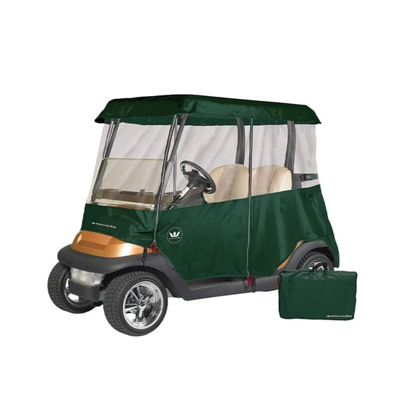 Eevelle Greenline Drivable 2 Passenger Golf Cart Enclosures - 59 In. L x 46 In. W - Green