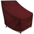 thumbnail image 1 of Eevelle Meridian High Back Patio Chair Cover  Marinex Marine Grade Fabric Durable 600D Polyester - Outdoor Lawn Furniture Chair Covers - Weather Protection - 36"H x 36"W x 37"D - Burgundy, 1 of 8
