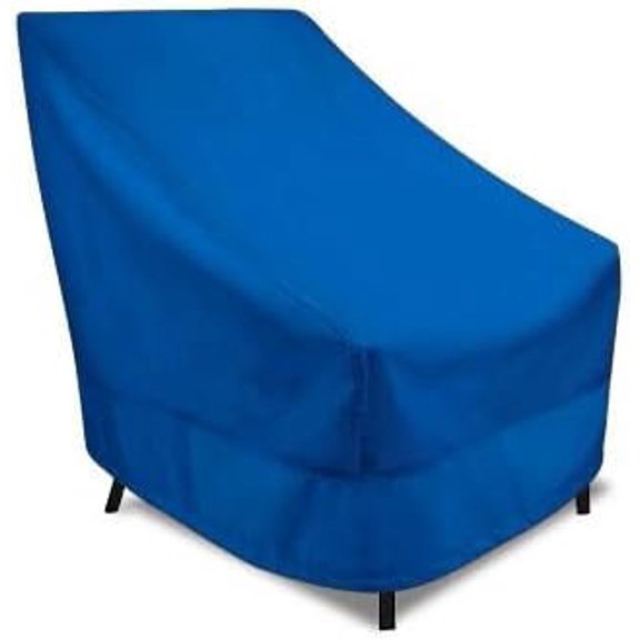 Eevelle Meridian High Back Patio Chair Cover  Marinex Marine Grade Fabric Durable Waterproof - Outdoor Lawn Furniture Chair Covers - Weather Protection - 34"H x 26"W x 32"D - Royal Blue