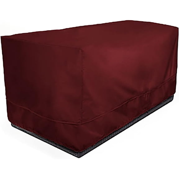Eevelle Meridian Modular Sectional Sofa Cover Marinex Marine Grade Fabric Durable 600D Polyester - Outdoor Lawn Furniture Covers - All-Weather Protection - 28"H x 126"W x 63"D , Burgundy