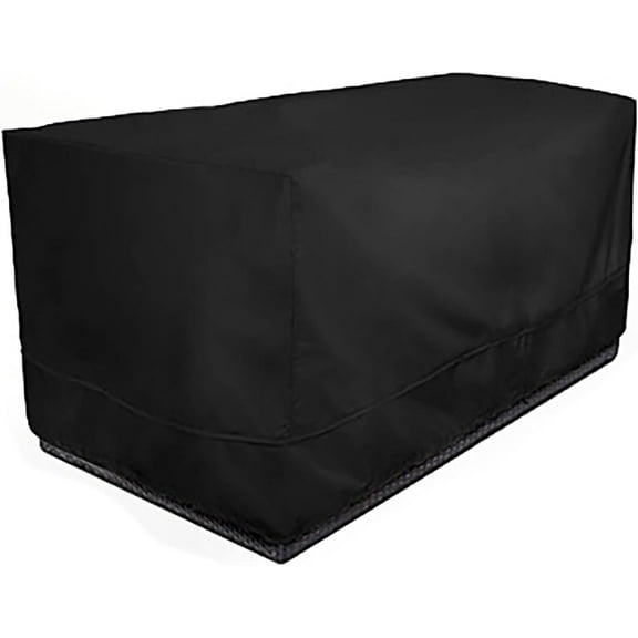 Eevelle Meridian Modular Sectional Sofa Cover  Marinex Marine Grade Fabric Durable 600D Polyester - Outdoor Lawn Furniture Covers - All-Weather Protection - 28"H x 126"W x 63"D , Black
