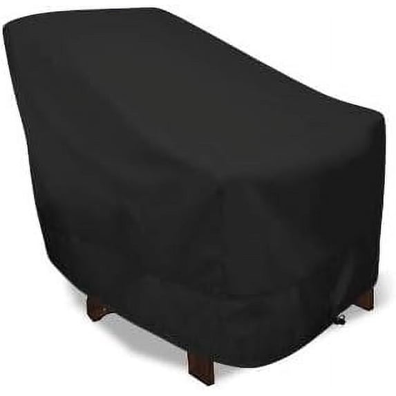 Eevelle Meridian Patio Adirondack Chair Cover Marinex Marine Grade Fabric Durable 600D Polyester - Outdoor Lawn Furniture Chair Covers - Weather Protection - 32"H x 31.5"W x 33.5"D - Black