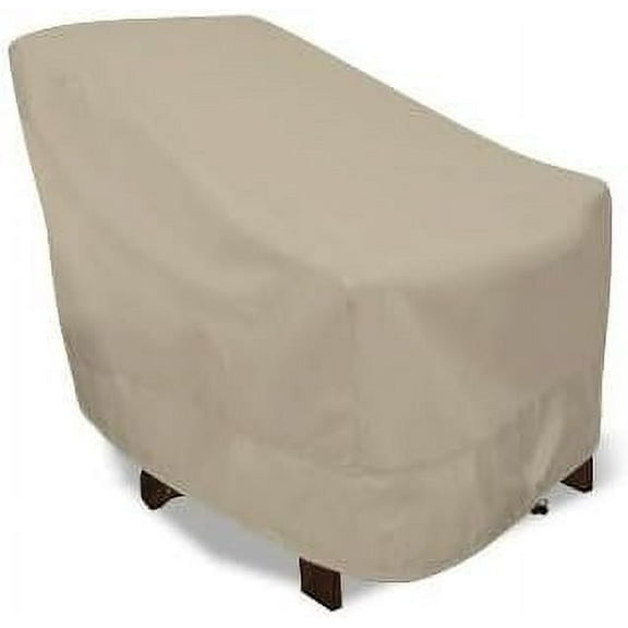 Eevelle Meridian Patio Adirondack Chair Cover Marinex Marine Grade Fabric Durable Waterproof - Outdoor Lawn Furniture Chair Covers - Weather Protection - 36"H x 33"W x 33"D - Khaki