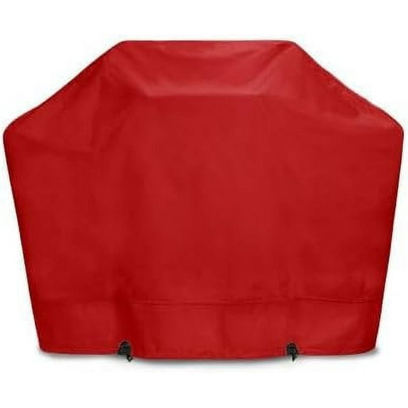 Eevelle Meridian Patio BBQ Grill Cover for Outdoor Grill - Marine Grade Fabric - Durable 600D Polyester - All-Weather Protection Barbeque Gas Grill Cover 48" H x 64" W x 24" D, Red