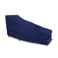 thumbnail image 1 of Eevelle Meridian Patio Chaise Chair Cover  Marinex Marine Grade Fabric Durable 600D Polyester - Outdoor Lawn Furniture Chair Covers - Weather Protection- 27.5"H x 65"L x 28"W - Navy, 1 of 9