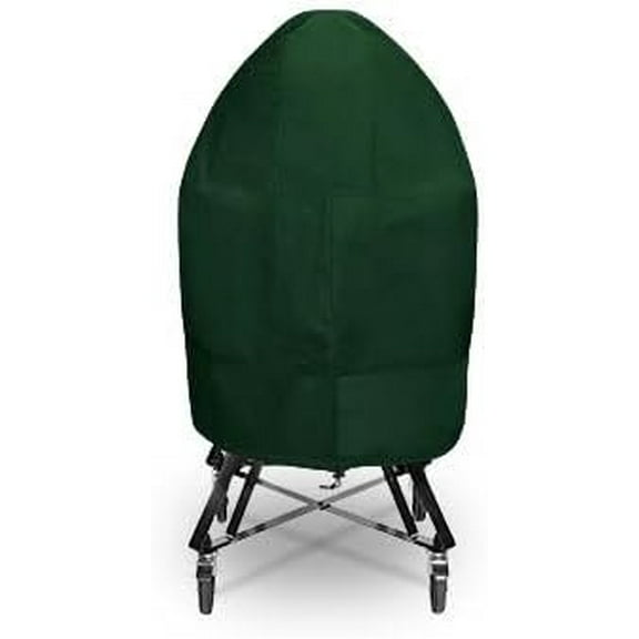 Eevelle Meridian Patio Komado Ceramic BBQ Grill Cover for Outdoor Grill - Marine Grade Fabric - Durable 600D Polyester - All-Weather Protection  40" H x 22" Diameter, Hunter Green