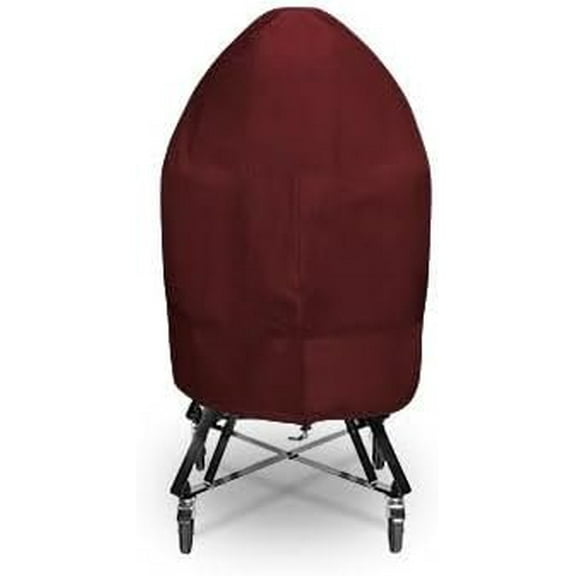 Eevelle Meridian Patio Komado Ceramic BBQ Grill Cover for Outdoor Grill - Marine Grade Fabric - Durable 600D Polyester - All-Weather Protection 45" H x 27" Diameter, Burgundy