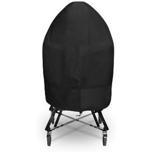 Eevelle Meridian Patio Komado Ceramic BBQ Grill Cover for Outdoor Grill - Marine Grade Fabric - Durable 600D Polyester - All-Weather Protection 45" H x 27" Diameter, Black