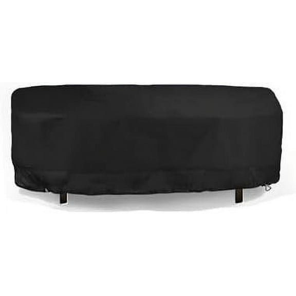 Eevelle Meridian Patio Rectangular Table Cover with Marine Grade Fabric - Outdoor Table Cover - 600D Furniture Set Covers for Dining Table - Easy to Install - 18"H x 37"L x 18"W, Black