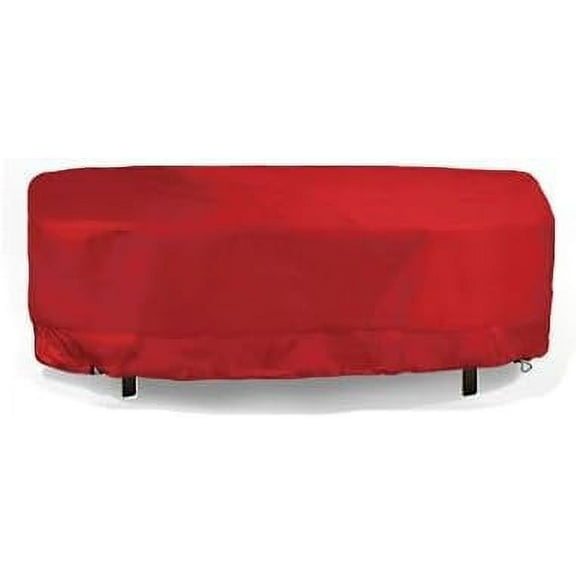 Eevelle Meridian Patio Rectangular Table Cover with Marine Grade Fabric - Outdoor Table Cover - 600D Furniture Set Covers for Dining Table - Easy to Install - 19"H x 34"L x 26"W, Red