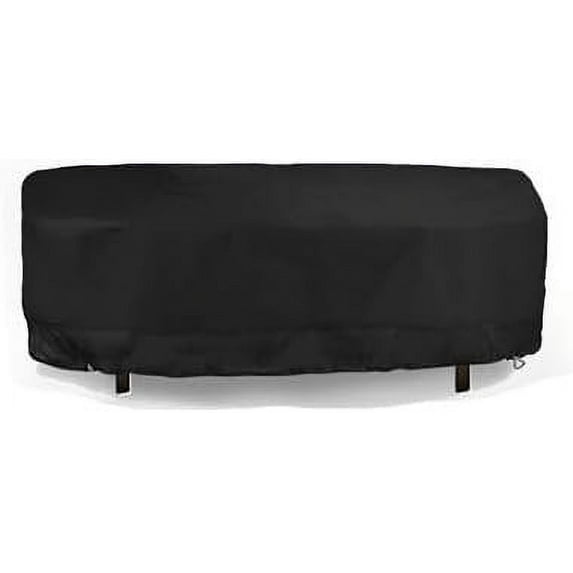 Eevelle Meridian Patio Rectangular Table Cover with Marine Grade Fabric - Outdoor Table Cover - 600D Furniture Set Covers for Dining Table - Easy to Install - 19"H x 34"L x 26"W, Black