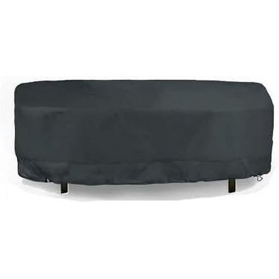 Eevelle Meridian Patio Rectangular Table Cover with Marine Grade Fabric - Outdoor Table Cover - 600D Furniture Set Covers for Dining Table - Easy to Install - 25"H x 112"L x 68"W, Charcoal Gray