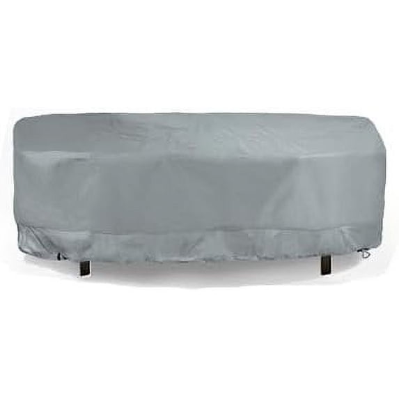 Eevelle Meridian Patio Rectangular Table Cover with Marine Grade Fabric - Outdoor Table Cover - 600D Furniture Set Covers for Dining Table - Easy to Install - 25"H x 54"L x 36"W, Silver