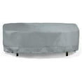 thumbnail image 1 of Eevelle Meridian Patio Rectangular Table Cover with Marine Grade Fabric - Outdoor Table Cover - 600D Furniture Set Covers for Dining Table - Easy to Install - 25"H x 92"L x 60"W, Silver, 1 of 9