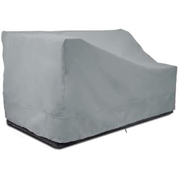 Eevelle Meridian Patio Right Arm Sectional Loveseat Cover - Made with Marinex Marine Grade Fabric - Waterproof Covers - Outdoor Cover, All-Weather Protection - 34"L x 58"W x 30"H - Silver