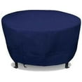 thumbnail image 1 of Eevelle Meridian Patio Round Table Cover with Marine Grade Fabric  Waterproof Outdoor Firepit Cover - 600D Furniture Set Covers for Dining Table - Easy to Install -  25.5"H x 46"D, Navy, 1 of 9