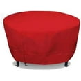 thumbnail image 1 of Eevelle Meridian Patio Round Table Cover with Marine Grade Fabric  Waterproof Outdoor Firepit Cover - 600D Furniture Set Covers for Dining Table - Easy to Install -  25.5"H x 76"D, Red, 1 of 9