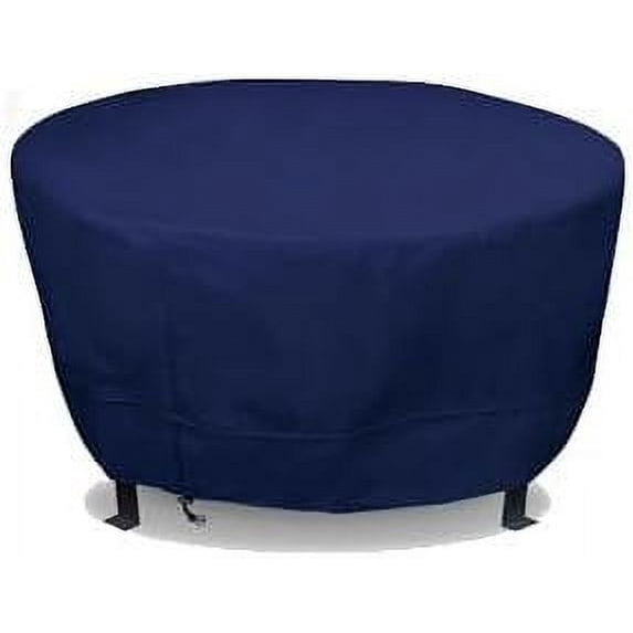 Eevelle Meridian Patio Round Table Cover with Marine Grade Fabric Waterproof Outdoor Firepit Cover - 600D Furniture Set Covers for Dining Table - Easy to Install - 35"H x 35"D, Navy