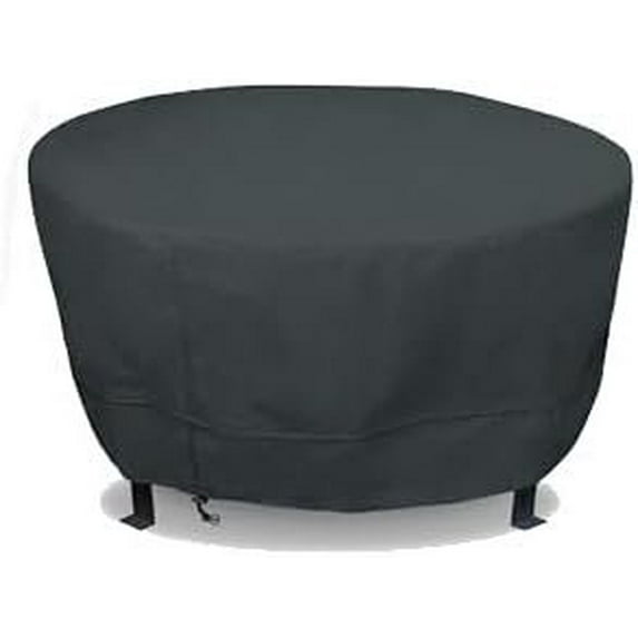 Eevelle Meridian Patio Round Table Cover with Marine Grade Fabric - Waterproof Outdoor Firepit Cover - Furniture Set Covers for Dining Table - Easy to Install - 25.5"H x 76"D, Charcoal Gray