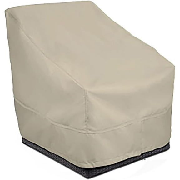 Eevelle Meridian Patio Sectional Armless Chair Cover  Marinex Marine Grade Fabric Durable 600D Polyester - Outdoor Lawn Chair Covers - Weather Protection -35"H x 34"W x 38"D, Khaki