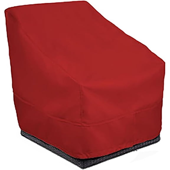 Eevelle Meridian Patio Sectional Armless Chair Cover Marinex Marine Grade Fabric Durable 600D Polyester - Outdoor Lawn Chair Covers - Weather Protection -35"H x 34"W x 38"D, Red