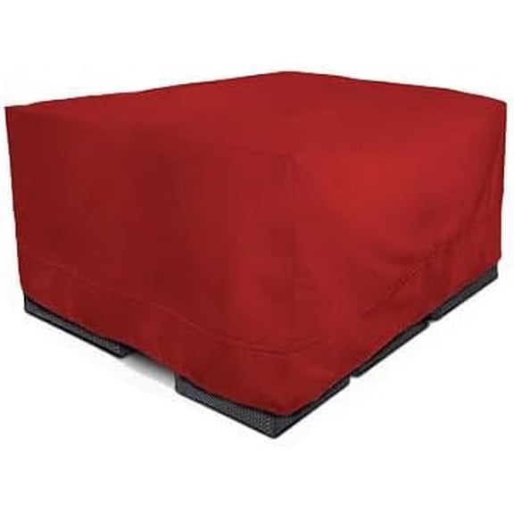 Eevelle Meridian Patio Sectional Set Cover  Marinex Marine Grade Fabric Durable 600D Polyester - Outdoor Lawn Furniture Set Covers - All-Weather Protection -  68"D x 138"W x 30"H, Red