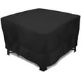 thumbnail image 1 of Eevelle Meridian Patio Square Table Cover with Marine Grade Fabric  Waterproof Outdoor Firepit Cover - 600D Furniture Set Covers for Dining Table - Easy to Install -  25.5"H x 52"L x 52"W, Black, 1 of 9