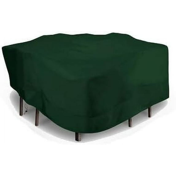 Eevelle Meridian Patio Square Table Set Cover with Marine Grade Fabric - Outdoor Table Cover - 600D Furniture Set Covers for Dining Table - Easy to Install - 25.5"H x 72"L x 72"W, Hunter Green