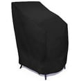 thumbnail image 1 of Eevelle Meridian Patio Stackable Chairs Cover  Marinex Marine Grade Fabric Durable 600D Polyester - Outdoor Lawn Furniture Chair Covers - Weather Protection - 47"H x 28"W x 36"D - Black, 1 of 7