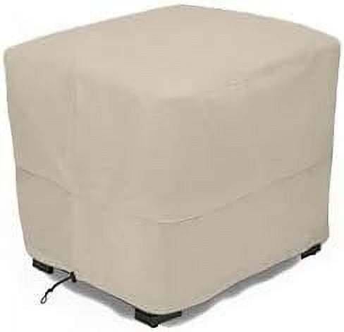 Eevelle Patio Square Ottoman Cover with Marine Grade Fabric Waterproof Outdoor Ottoman Cover ...
