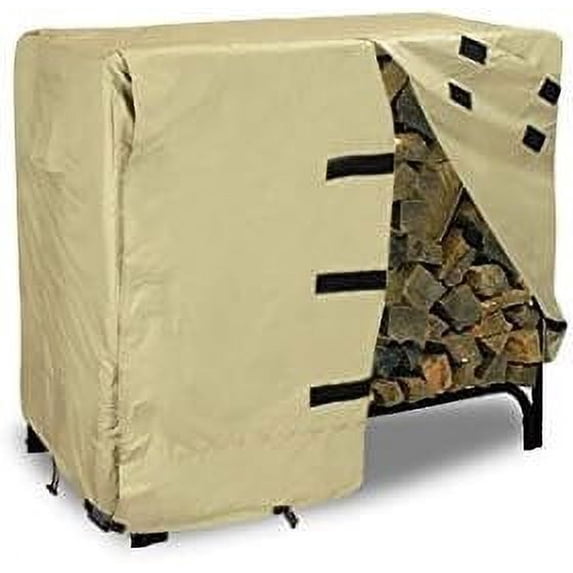 Eevelle Portofino PFLRS Outdoor Backyard Patio UV Log Rack Cover Tan Small