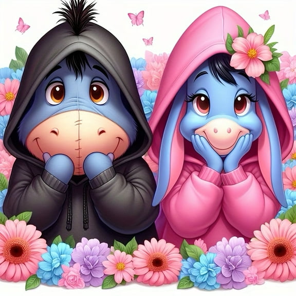 Eeyore 5D Diamond Painting , Suitable For Adults And Beginners, Figure Art Set, Home Wall Decoration Painting, Handmade Gift, Living Room Indoor Frameless Decorative Painting