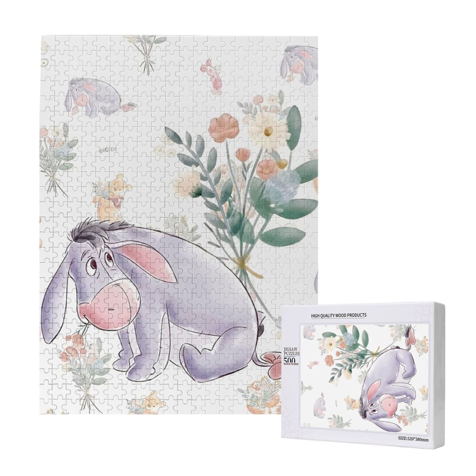 Eeyore Anime Puzzles Boys Girls Teens 300/500/1000 Piece Wooden Collage ...