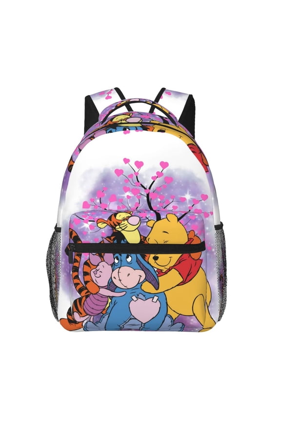Eeyore Backpacks All Over Print Cartoon Lightweight Bookbag Daypack Kawaii Laptop Bag Rucksack for Travel Hiking Work School